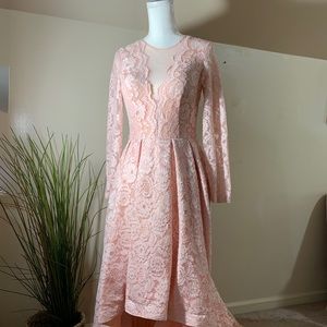 Pink vintage high and low dress